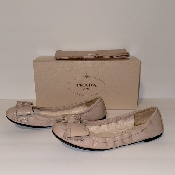 Prada Nude Ballet Flats/Slippers with Bow!! - Picture 6 of 9